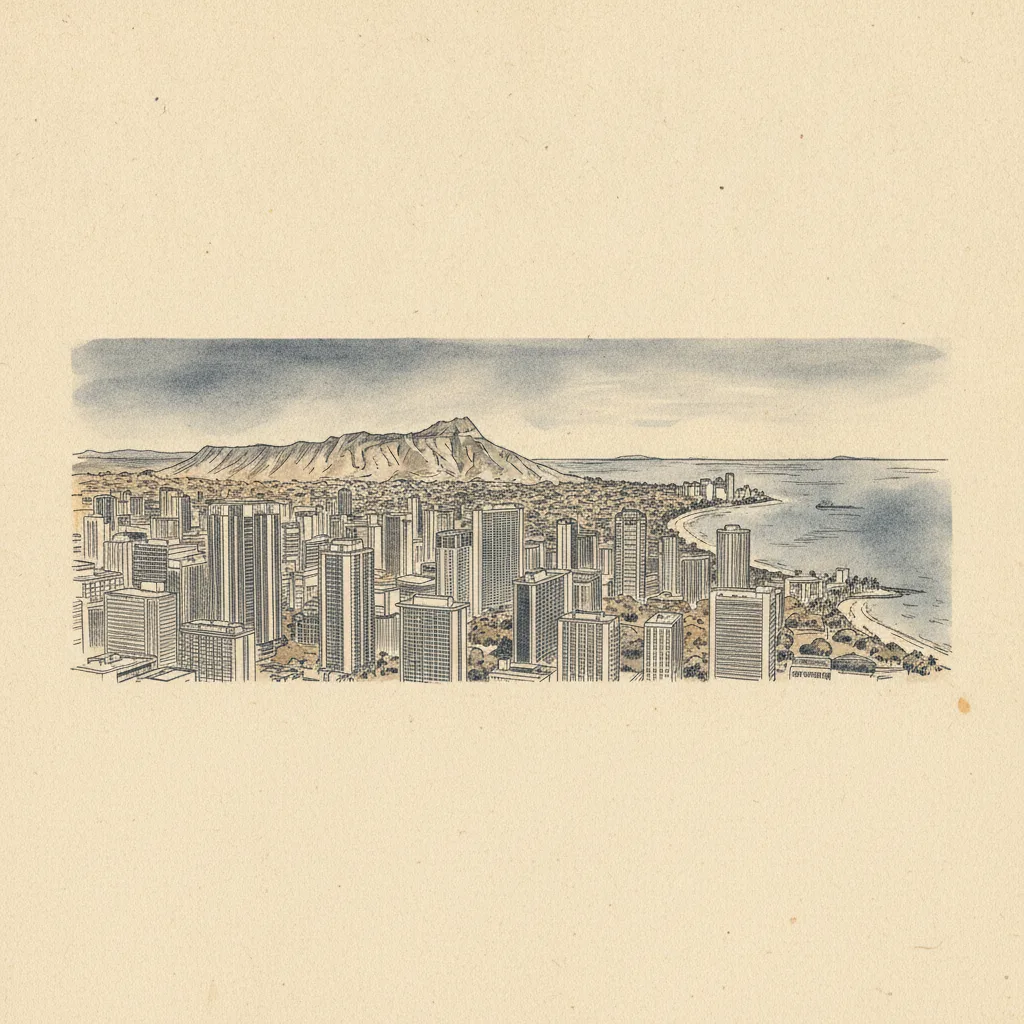 Urban Honolulu skyline